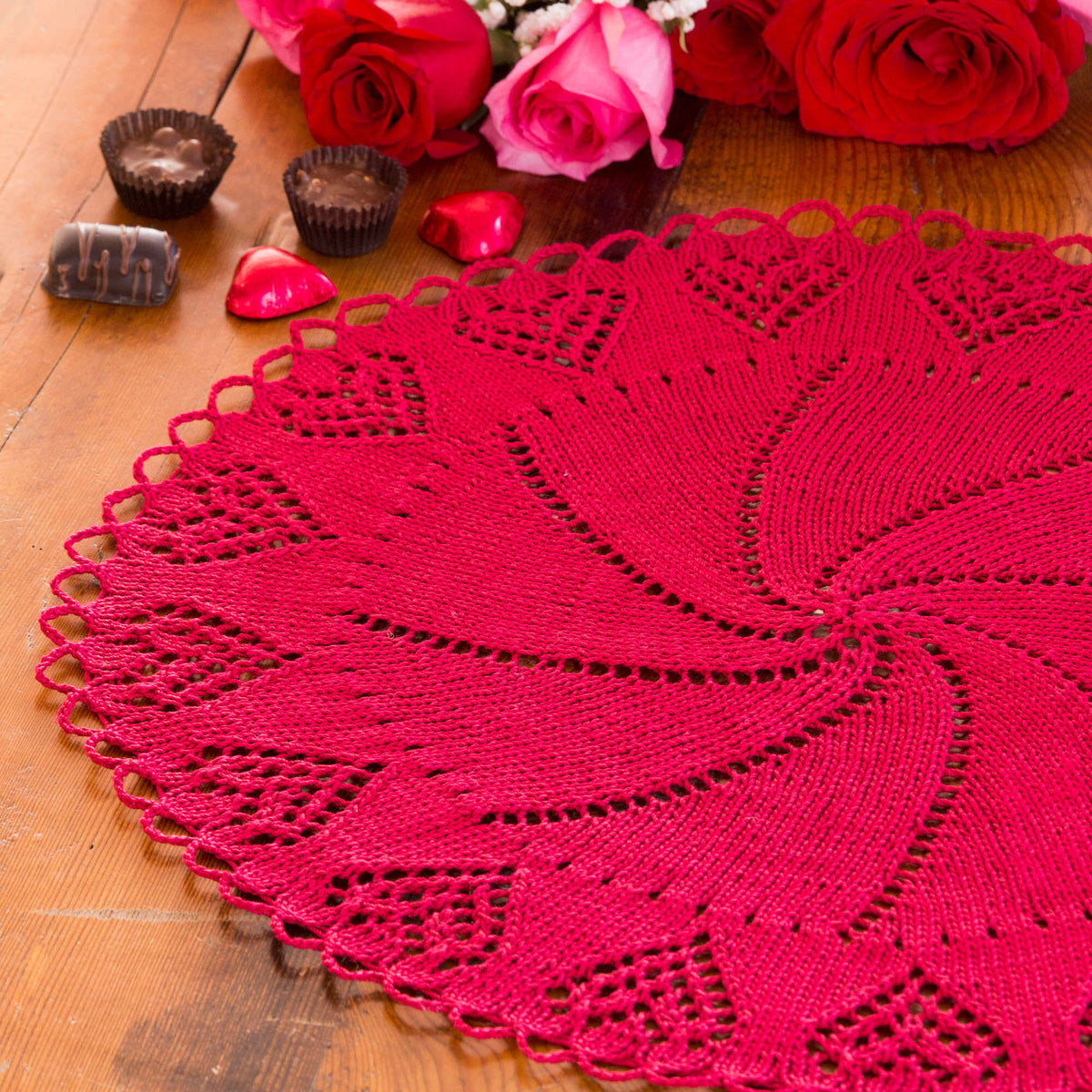 Knit Interior Décor made in Aunt Lydia's Fashion Crochet Thread yarn
