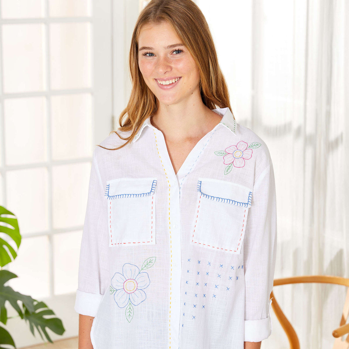 Embroidery Top made in Anchor Tapestry Wool yarn