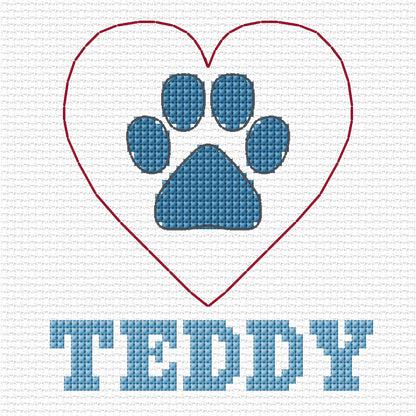 Anchor Embroidery Fur Baby Pink Paw Print Embroidery Accessory made in Anchor Embroidery Floss Spools yarn