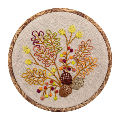 Anchor Leaves and Acorn Embroidery Design Embroidery Design made in Anchor Embroidery Floss Spools yarn