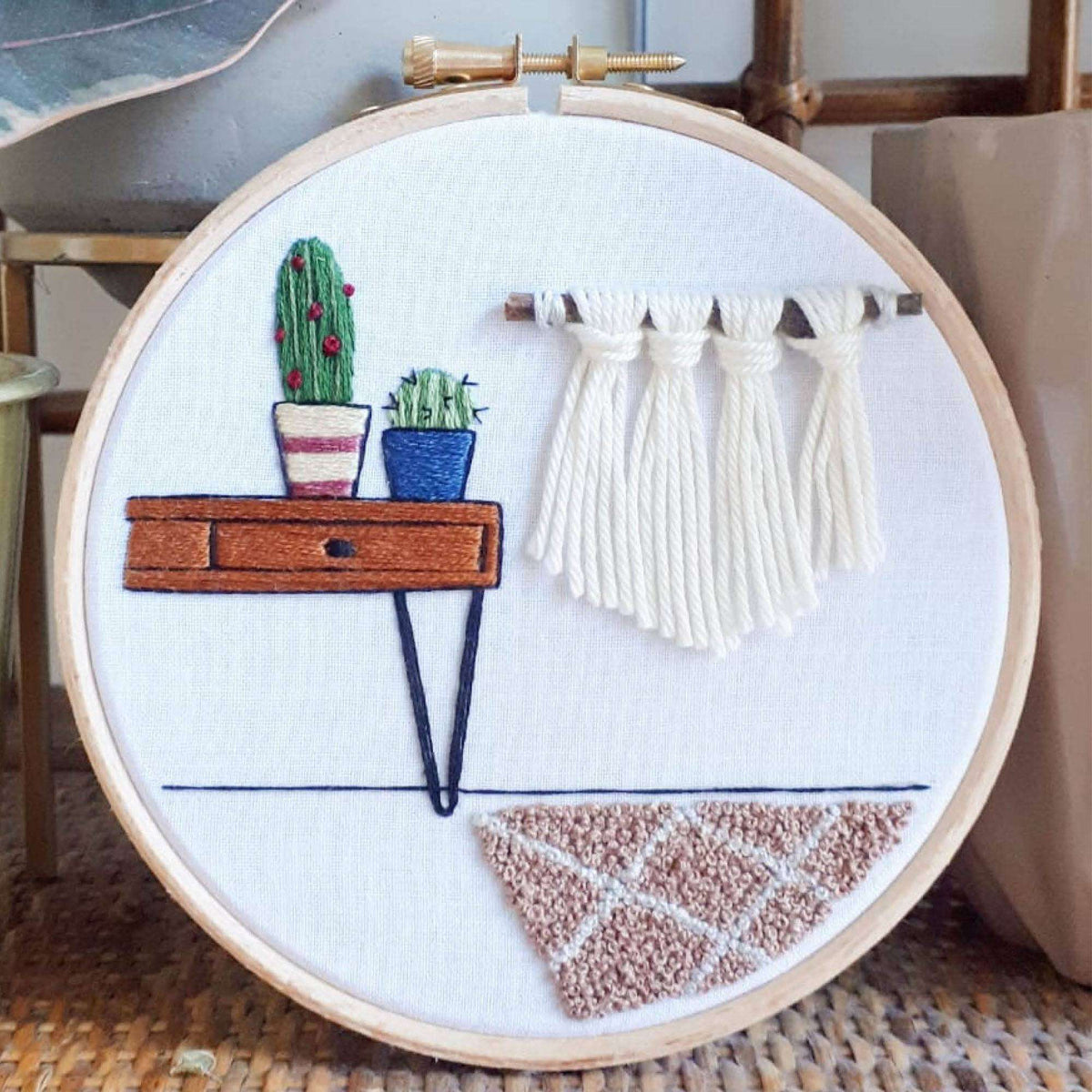 Embroidery Accessory made in Anchor Embroidery Floss Spools yarn