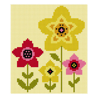 Anchor Embroidery Floral On Cream Tapestry Design Embroidery Design made in Anchor Tapestry Wool yarn