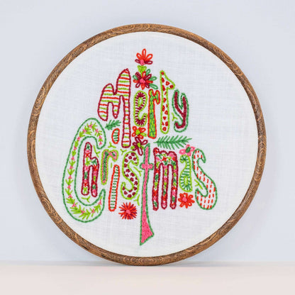 Anchor Merry Christmas Tree Embroidery Design Embroidery Design made in Anchor Embroidery Floss Spools yarn