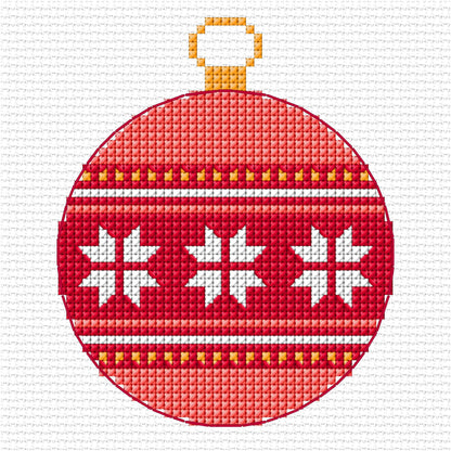 Anchor Embroidery Baubles for the Tree Cross Stitch Embroidery Design made in Anchor Embroidery Floss Spools yarn