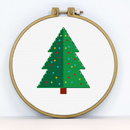 Anchor Embroidery Christmas Tree Cross Stitch Embroidery Design made in Anchor Embroidery Floss Spools yarn