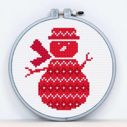 Anchor Embroidery Snowman Cross Stitch Embroidery Design made in Anchor Embroidery Floss Spools yarn