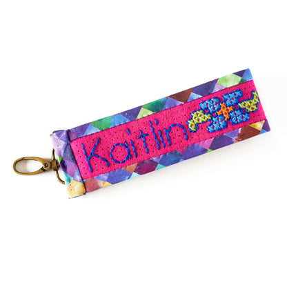 Anchor Craft Personalized Key Fob Craft Accessory made in Anchor Stitchable Felt yarn