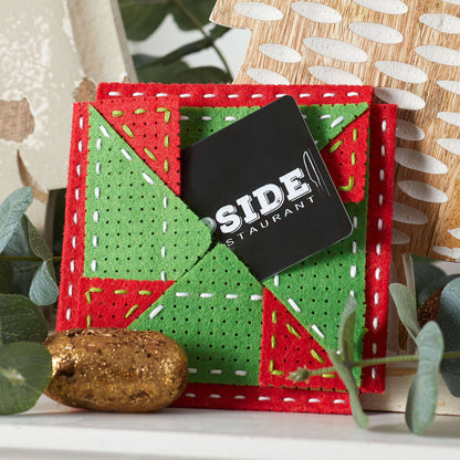 Anchor Craft Gift Card Holder Craft Gift Wrapping made in Anchor Stitchable Felt yarn