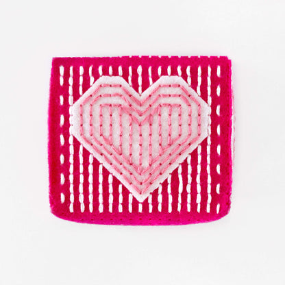 Anchor Craft Valentine Treat Box Craft Gift Wrapping made in Anchor Stitchable Felt yarn