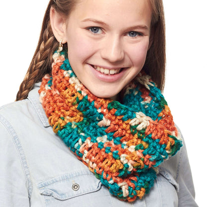 Bernat Basic Crochet Cowl Crochet Cowl made in Bernat Softee Chunky yarn