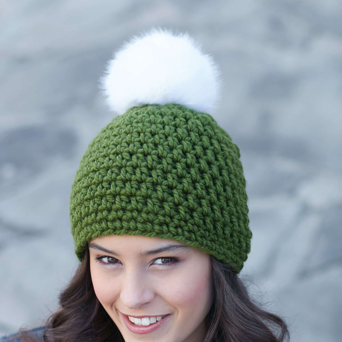 Crochet Hat made in Bernat Softee Chunky yarn