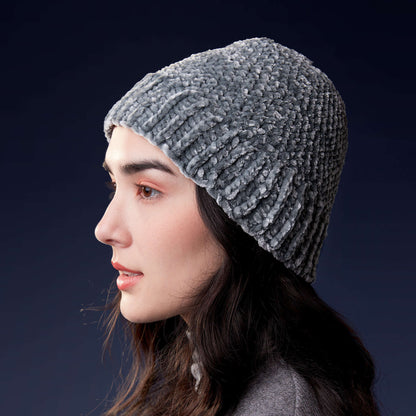 Bernat Classic Crochet Beanie Crochet Hat made in Bernat Velvet yarn