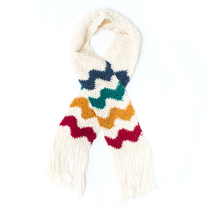 Bernat Crochet Mountain Peaks Scarf Crochet Scarf made in Bernat Roving yarn