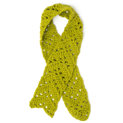 Bernat Crochet Mesh Chevron Scarf Crochet Scarf made in Bernat Wool-Up Bulky yarn
