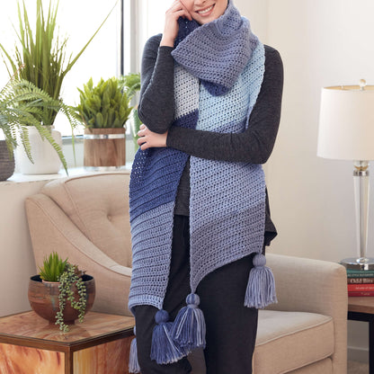 Bernat Lean On Me Crochet Scarf Crochet Scarf made in Bernat Pop! yarn