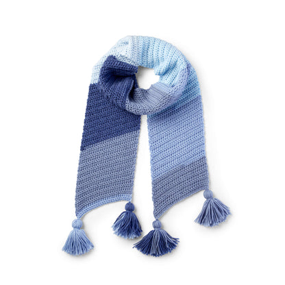 Bernat Lean On Me Crochet Scarf Crochet Scarf made in Bernat Pop! yarn