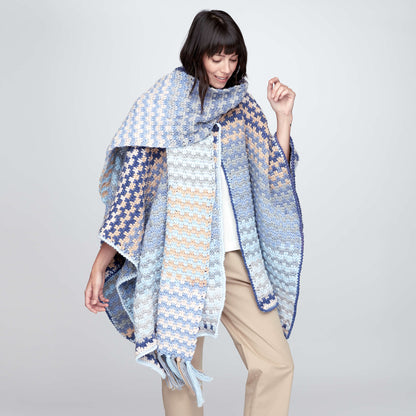 Bernat Color Weave Crochet Wrap Crochet Shawl made in Bernat Pop! yarn
