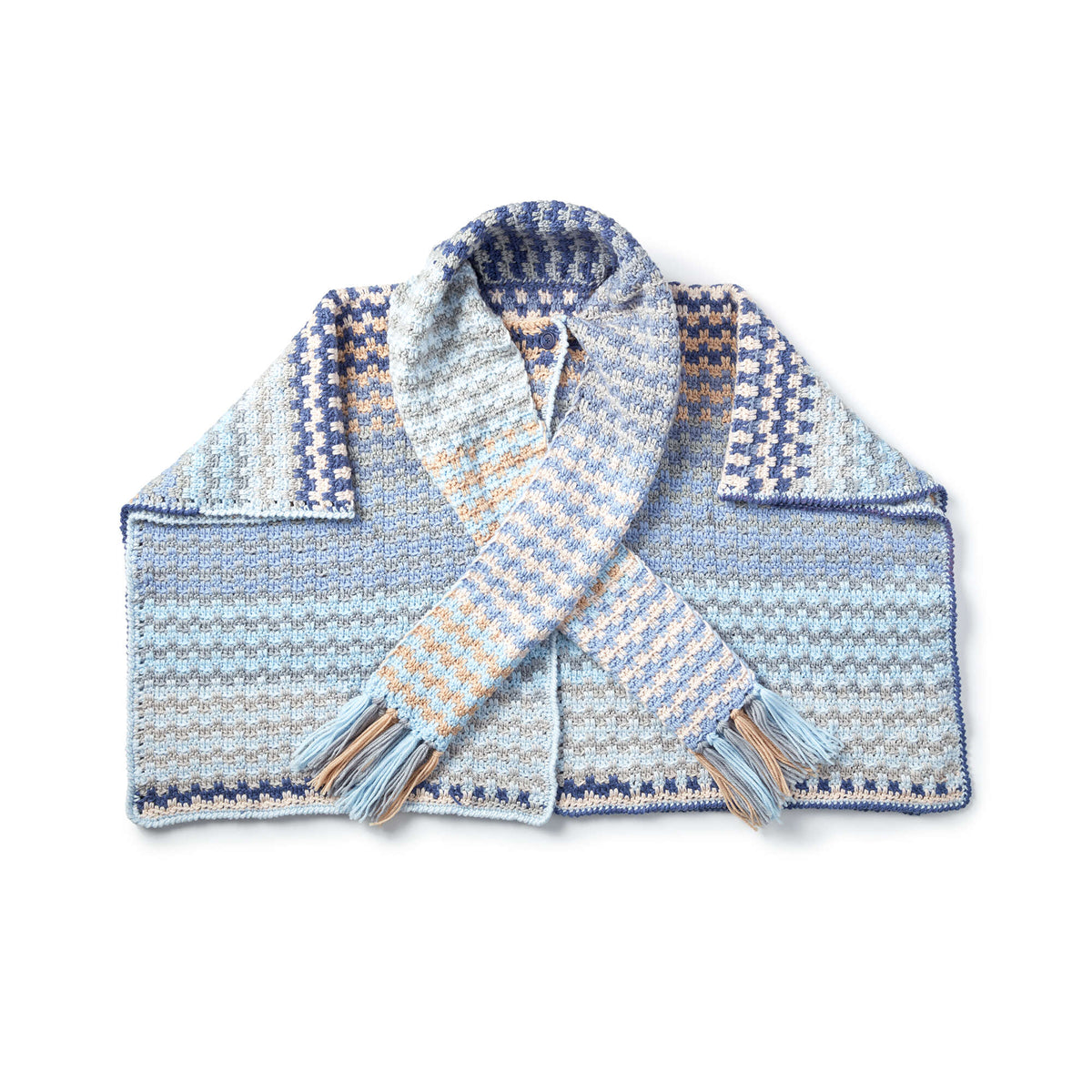 Crochet Shawl made in Bernat Pop! yarn