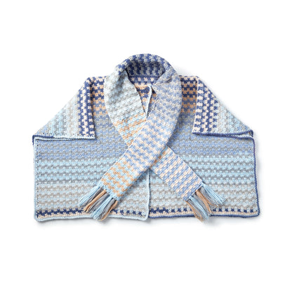 Bernat Color Weave Crochet Wrap Crochet Shawl made in Bernat Pop! yarn