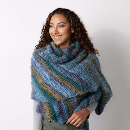 Bernat Shifting Colors Crochet Shawl Crochet Shawl made in Bernat Plentiful yarn