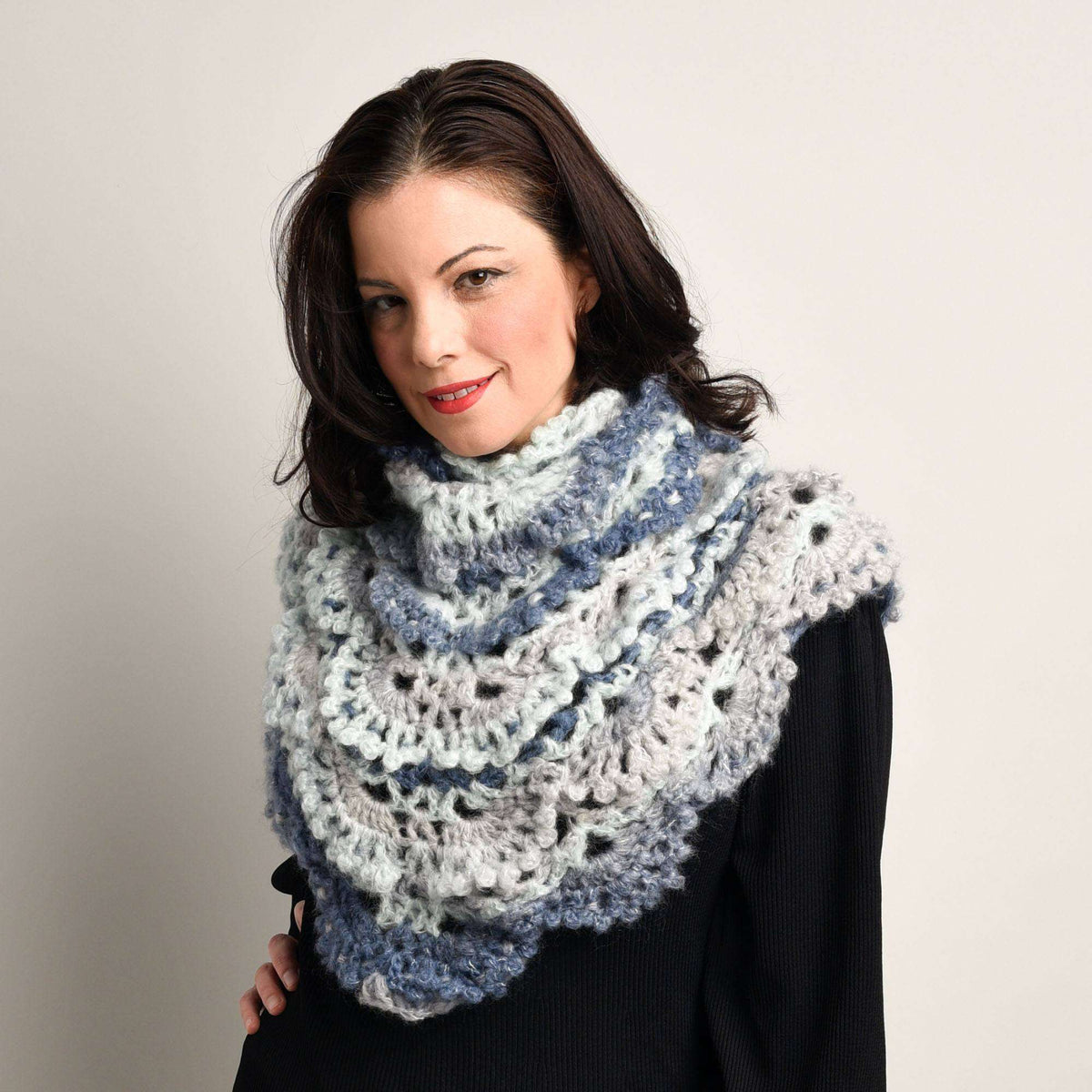 Crochet Shawl made in Bernat Plentiful yarn