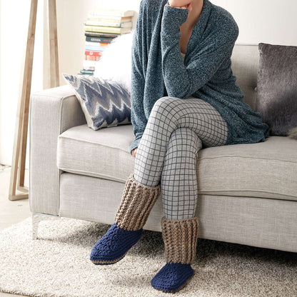 Bernat Crochet Slipper Socks Crochet Slipper made in Bernat Softee Chunky yarn