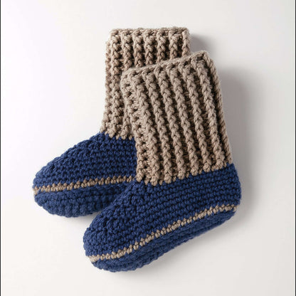 Bernat Crochet Slipper Socks Crochet Slipper made in Bernat Softee Chunky yarn
