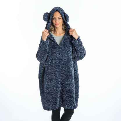 Bernat Beary Velvet Crochet Blanket Hoodie XS/XL