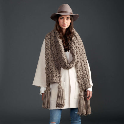 Bernat Pump Up the Volume Crochet Super Scarf Crochet Scarf made in Bernat Softee Chunky yarn