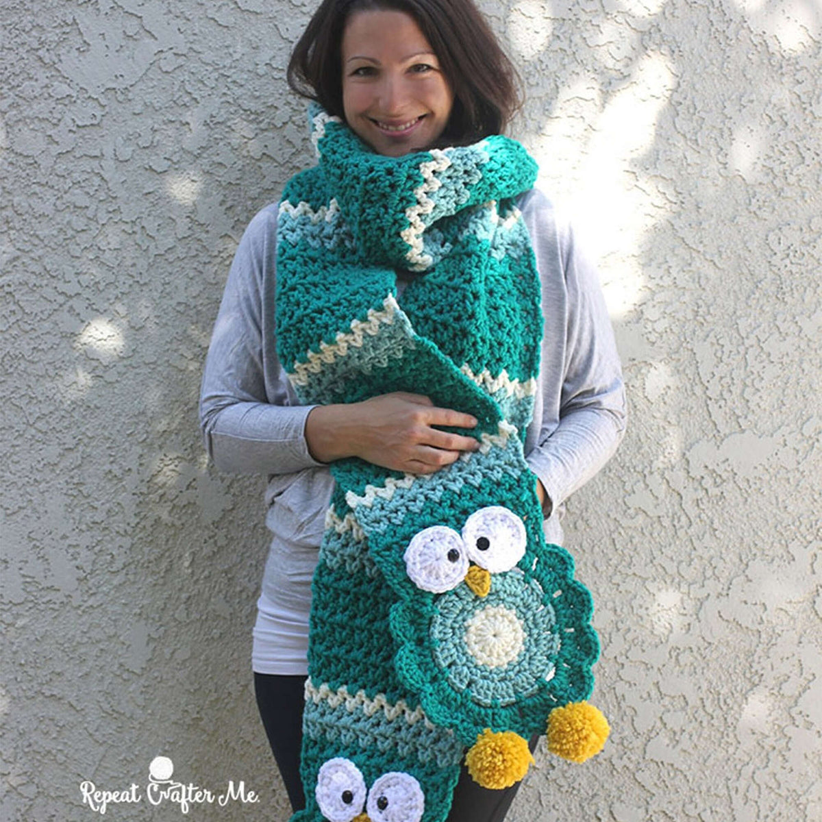 Crochet Scarf made in Bernat Softee Chunky yarn