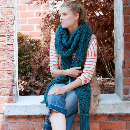 Bernat Crossing Paths Crochet Super Scarf Crochet Scarf made in Bernat Softee Chunky yarn