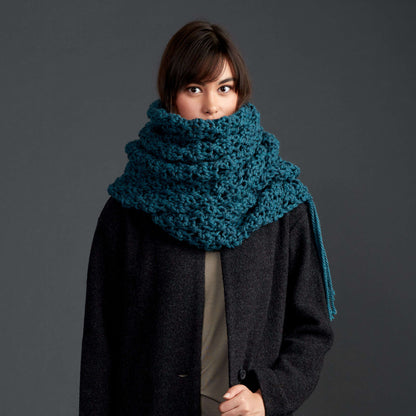 Bernat Crossing Paths Crochet Super Scarf Crochet Scarf made in Bernat Softee Chunky yarn