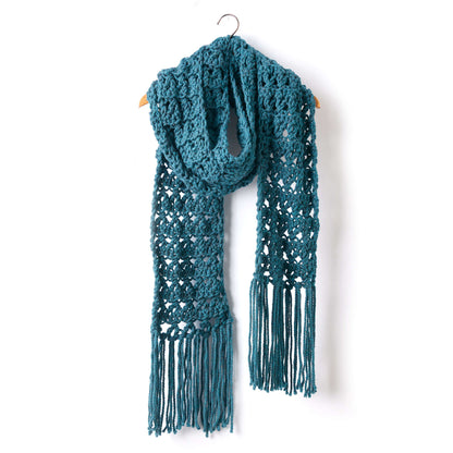 Bernat Crossing Paths Crochet Super Scarf Crochet Scarf made in Bernat Softee Chunky yarn