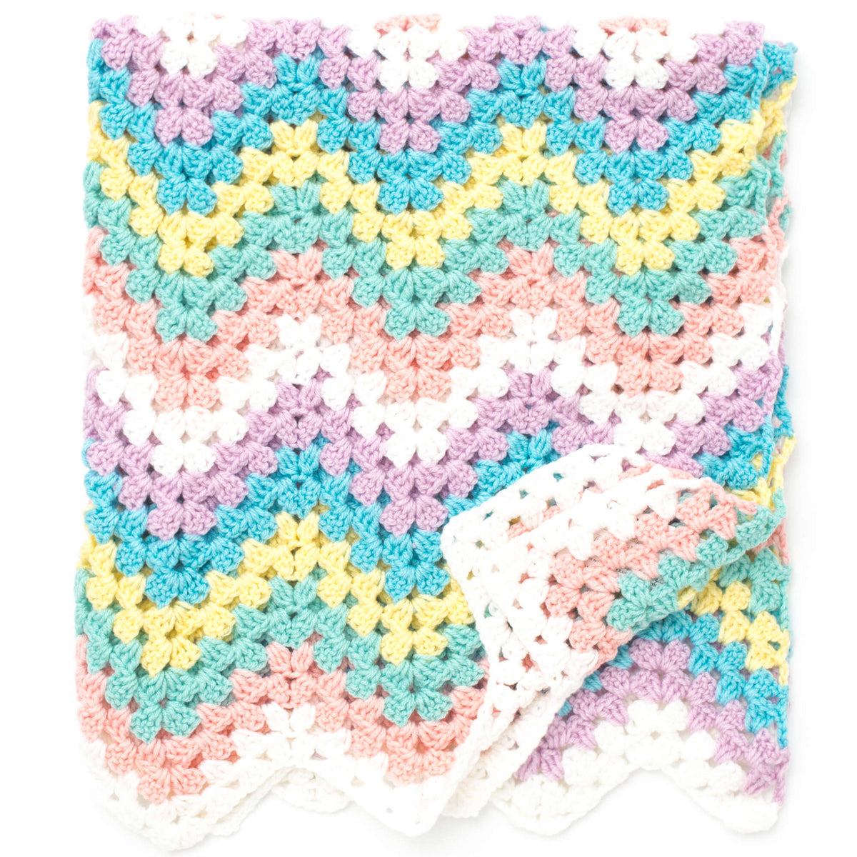 Crochet Blanket made in Bernat Giggles yarn