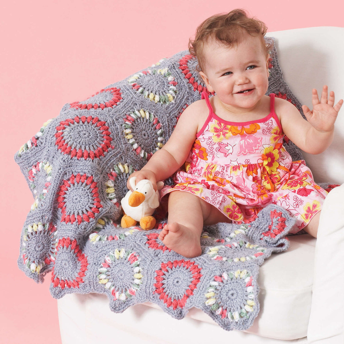Crochet Blanket made in Bernat Softee Baby yarn