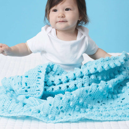Bernat Textured Grid Baby Crochet Blanket Single Size