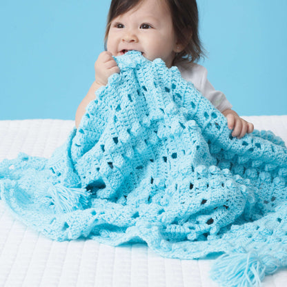 Bernat Textured Grid Baby Crochet Blanket Single Size