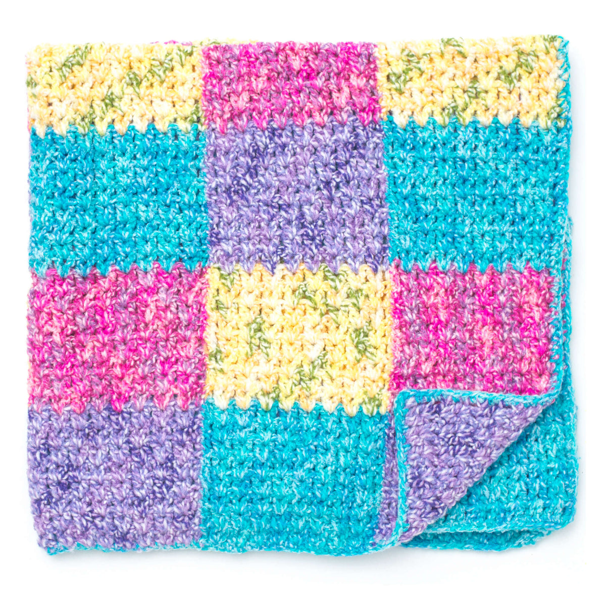 Crochet Blanket made in Bernat Li'l Tots yarn