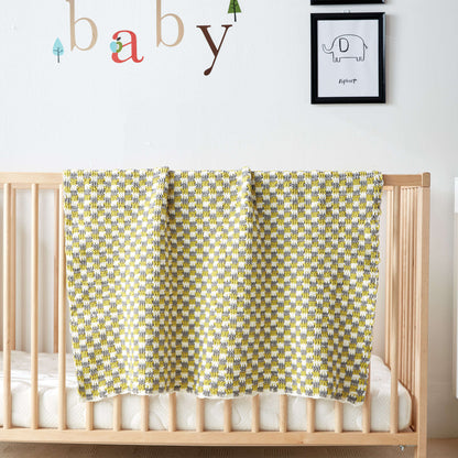 Bernat Checker Crochet Baby Blanket Crochet Blanket made in Bernat Baby Blanket yarn