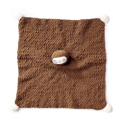 Bernat Crochet Sleepy Sloth Lovey Crochet Blanket made in Bernat Baby Blanket Tiny yarn