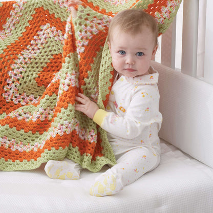 Bernat Big Granny Crochet Baby Blanket Crochet Blanket made in Bernat Softee Baby yarn