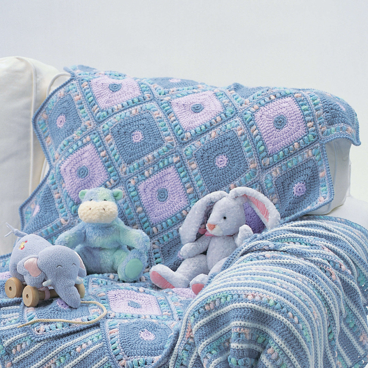 Crochet Blanket made in Bernat Softee Baby yarn