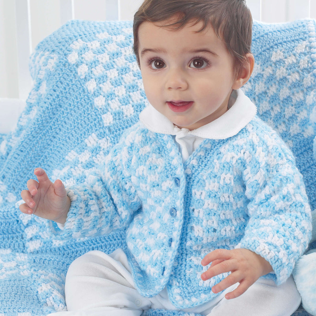 Crochet Blanket made in Bernat Softee Baby yarn