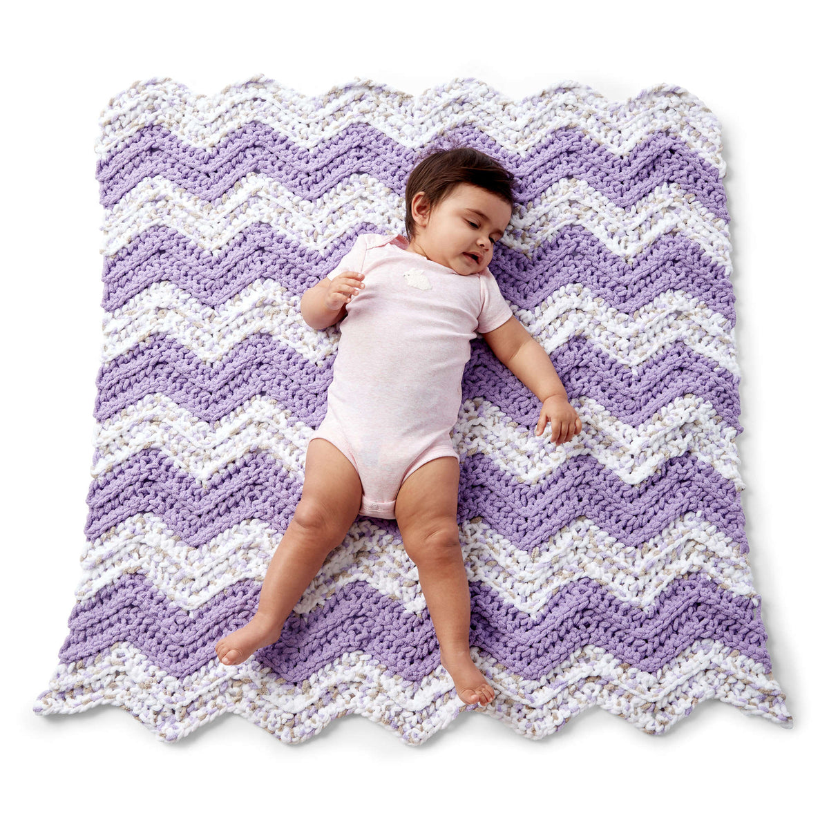Crochet Blanket made in Bernat Baby Blanket yarn