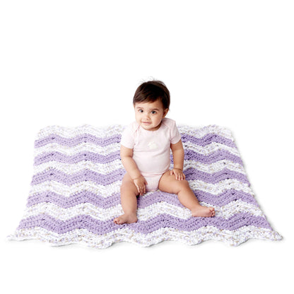 Bernat Simple Chevron Crochet Baby Blanket Crochet Blanket made in Bernat Baby Blanket yarn