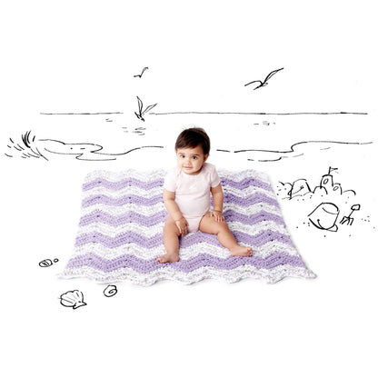 Bernat Simple Chevron Crochet Baby Blanket Crochet Blanket made in Bernat Baby Blanket yarn