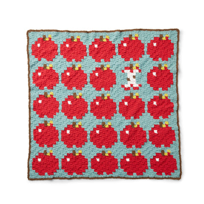 Bernat Crochet C2C How 'Bout Them Apples? Baby Blanket Crochet Blanket made in Bernat Baby Blanket Tiny yarn