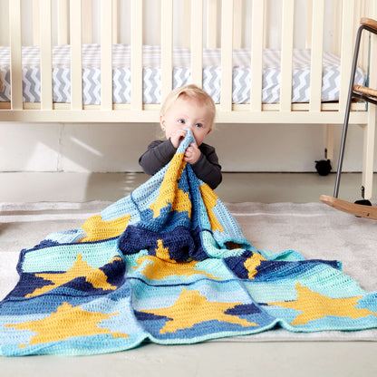Bernat Starry Sky Crochet Blanket Crochet Blanket made in Bernat Softee Baby yarn