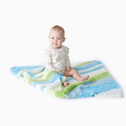 Bernat Earn Your Stripes Crochet Baby Blanket Crochet Blanket made in Bernat Pipsqueak yarn