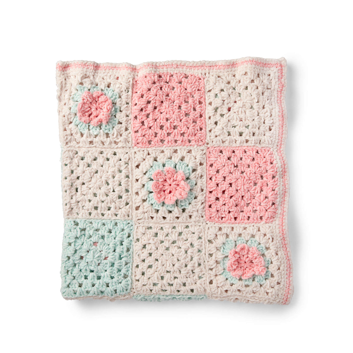 Crochet Blanket made in Bernat Baby Velvet yarn